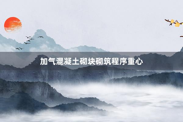 加气混凝土砌块砌筑程序重心